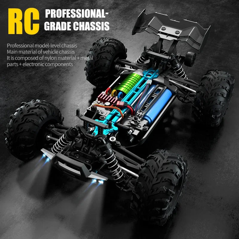 High-Speed 1:16 4WD Drift RC Car with LED – Thrilling Fun for Kids