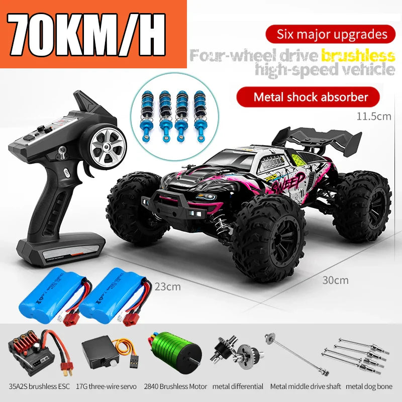 High-Speed 4WD RC Drift Truck with LED Lights